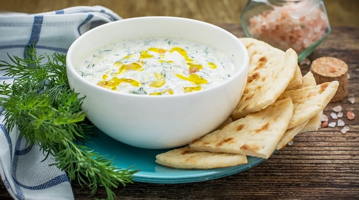 Cucumber and mint raita