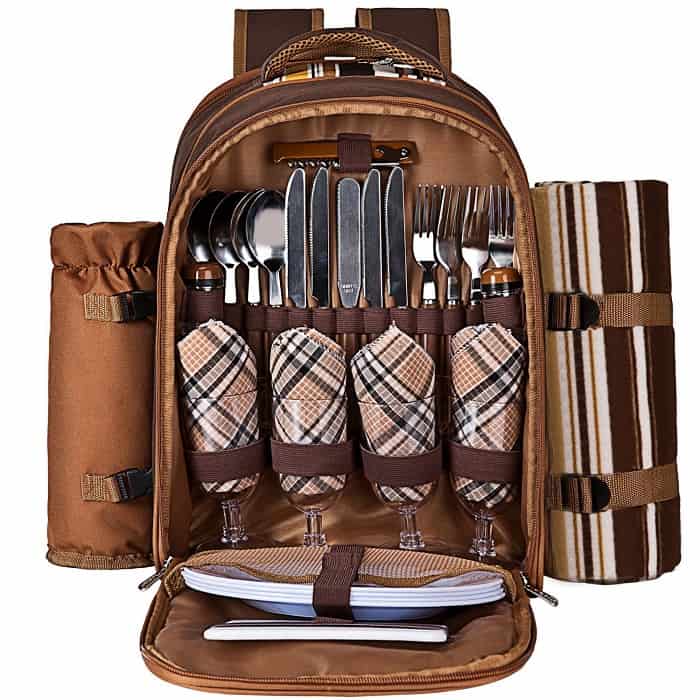 backpack picnic basket for 2