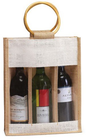 Jute Burlap Wine Bag