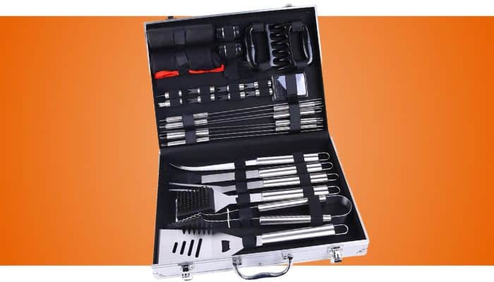 Ohuhu BBQ Grill Accessories Tool Set, 31 PCS Heavy Duty Stainless