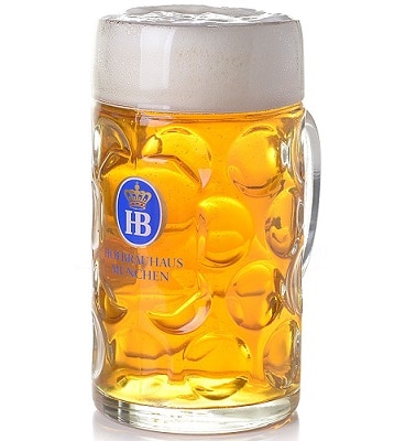 Dimpled Stein beer glass