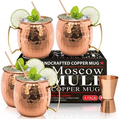 Moscow Mule Cocktail Copper Mugs