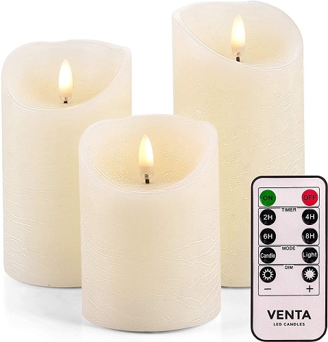 Realistic Flameless Ivory LED Candles