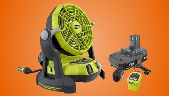 RYOBI Bucket Top Misting Fan