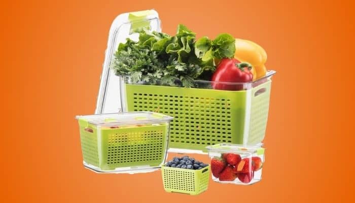 Hutzler Salad Saver Storage Containers Lettuce Greens Produce Fresh Keeper  Bowls