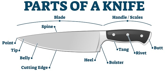 Parts of a knife